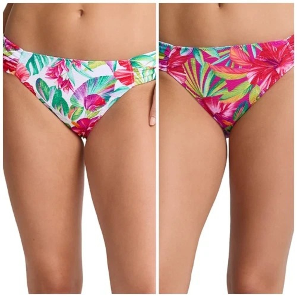 NWT Tommy Bahama Island Cays Fiesta Reversible Hipster Bikini Bottoms XL Floral